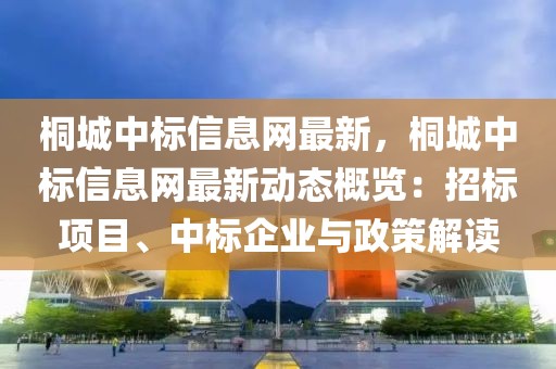 桐城中標(biāo)信息網(wǎng)最新，桐城中標(biāo)信息網(wǎng)最新動(dòng)態(tài)概覽：招標(biāo)項(xiàng)目、中標(biāo)企業(yè)與政策解讀