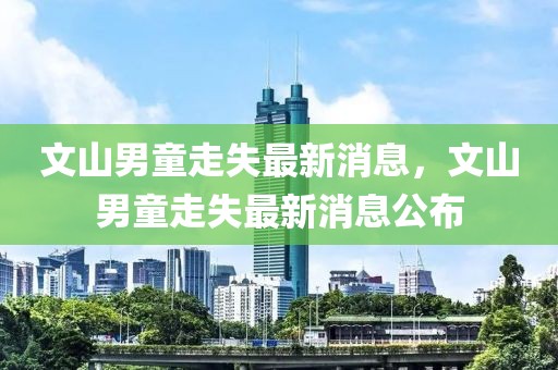 文山男童走失最新消息，文山男童走失最新消息公布