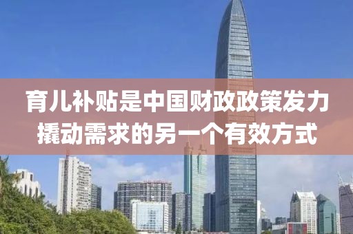 育兒補(bǔ)貼是中國(guó)財(cái)政政策發(fā)力撬動(dòng)需求的另一個(gè)有效方式