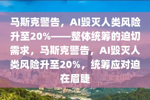 馬斯克警告，AI毀滅人類風險升至20%——整體統(tǒng)籌的迫切需求，馬斯克警告，AI毀滅人類風險升至20%，統(tǒng)籌應(yīng)對迫在眉睫