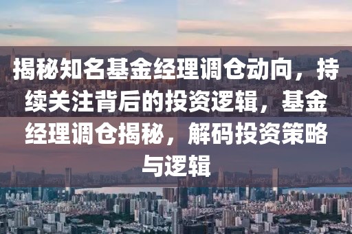 揭秘知名基金經(jīng)理調(diào)倉動向，持續(xù)關(guān)注背后的投資邏輯，基金經(jīng)理調(diào)倉揭秘，解碼投資策略與邏輯