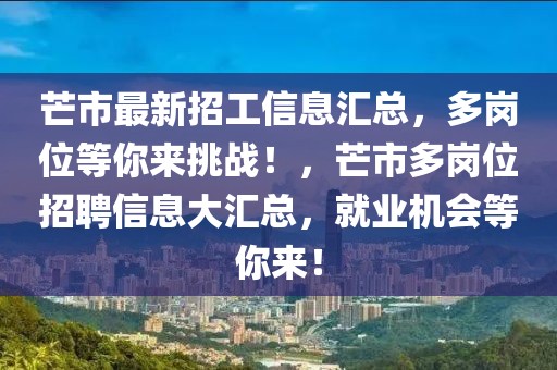 芒市最新招工信息匯總，多崗位等你來挑戰(zhàn)！，芒市多崗位招聘信息大匯總，就業(yè)機(jī)會等你來！