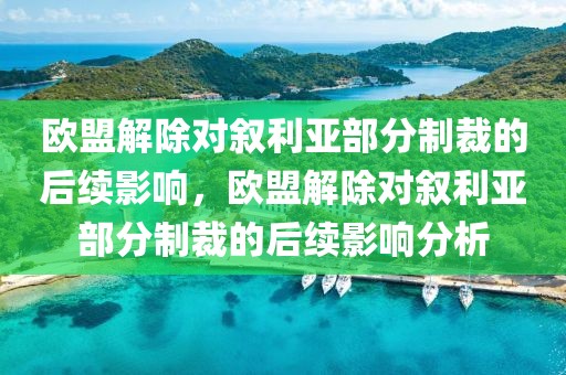 歐盟解除對敘利亞部分制裁的后續(xù)影響，歐盟解除對敘利亞部分制裁的后續(xù)影響分析