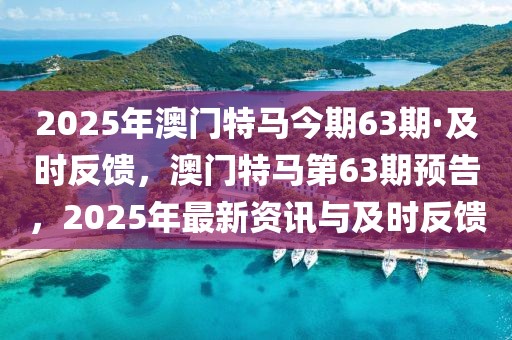 2025年澳門特馬今期63期·及時(shí)反饋，澳門特馬第63期預(yù)告，2025年最新資訊與及時(shí)反饋
