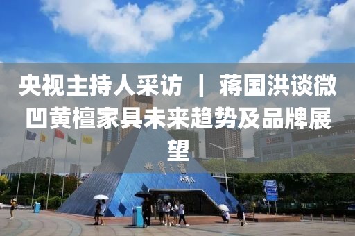 央視主持人采訪 ｜ 蔣國洪談微凹黃檀家具未來趨勢(shì)及品牌展望