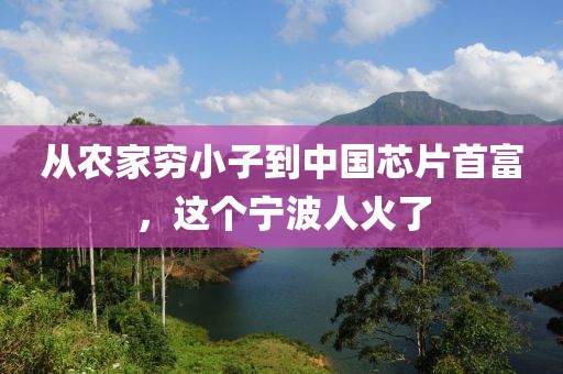 從農(nóng)家窮小子到中國(guó)芯片首富，這個(gè)寧波人火了