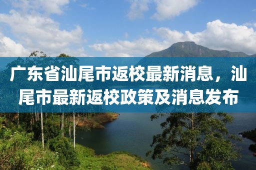廣東省汕尾市返校最新消息，汕尾市最新返校政策及消息發(fā)布