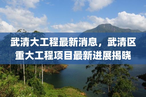 武清大工程最新消息，武清區(qū)重大工程項(xiàng)目最新進(jìn)展揭曉