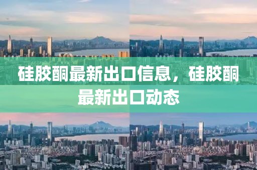 硅膠酮最新出口信息，硅膠酮最新出口動(dòng)態(tài)