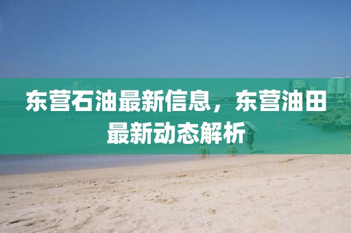 東營(yíng)石油最新信息，東營(yíng)油田最新動(dòng)態(tài)解析