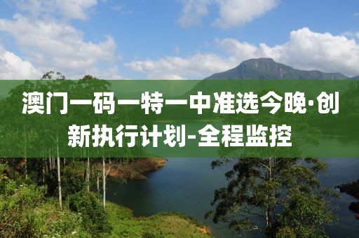 澳門一碼一特一中準(zhǔn)選今晚·創(chuàng)新執(zhí)行計劃-全程監(jiān)控
