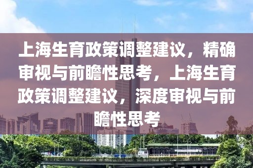 上海生育政策調(diào)整建議，精確審視與前瞻性思考，上海生育政策調(diào)整建議，深度審視與前瞻性思考