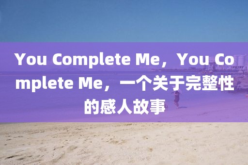 You Complete Me，You Complete Me，一個(gè)關(guān)于完整性的感人故事