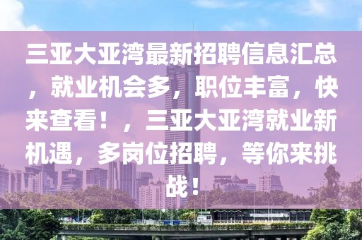 三亞大亞灣最新招聘信息匯總，就業(yè)機會多，職位豐富，快來查看！，三亞大亞灣就業(yè)新機遇，多崗位招聘，等你來挑戰(zhàn)！