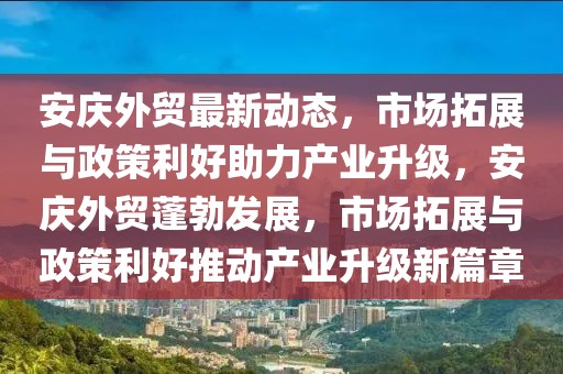 安慶外貿(mào)最新動態(tài)，市場拓展與政策利好助力產(chǎn)業(yè)升級，安慶外貿(mào)蓬勃發(fā)展，市場拓展與政策利好推動產(chǎn)業(yè)升級新篇章
