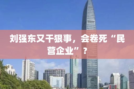 劉強(qiáng)東又干狠事，會(huì)卷死“民營(yíng)企業(yè)”？
