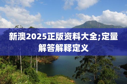 新澳2025正版資料大全;定量解答解釋定義