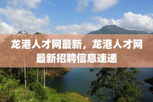 龍港人才網(wǎng)最新，龍港人才網(wǎng)最新招聘信息速遞