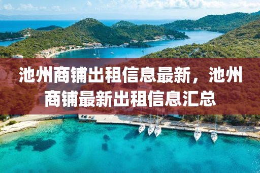 池州商鋪出租信息最新，池州商鋪最新出租信息匯總