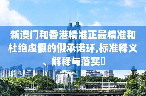新澳門和香港精準正最精準和杜絕虛假的假承諾環(huán),標準釋義、解釋與落實?