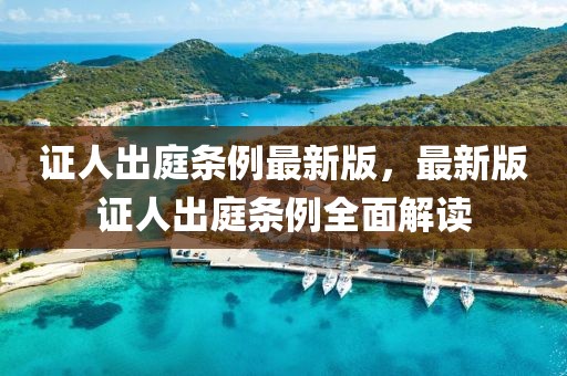 證人出庭條例最新版，最新版證人出庭條例全面解讀