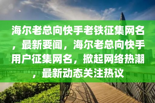 海爾老總向快手老鐵征集網(wǎng)名，最新要聞，海爾老總向快手用戶征集網(wǎng)名，掀起網(wǎng)絡(luò)熱潮，最新動(dòng)態(tài)關(guān)注熱議