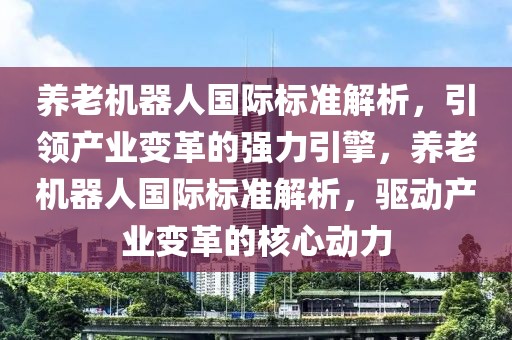 養(yǎng)老機器人國際標準解析，引領(lǐng)產(chǎn)業(yè)變革的強力引擎，養(yǎng)老機器人國際標準解析，驅(qū)動產(chǎn)業(yè)變革的核心動力