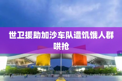 世衛(wèi)援助加沙車隊(duì)遭饑餓人群哄搶