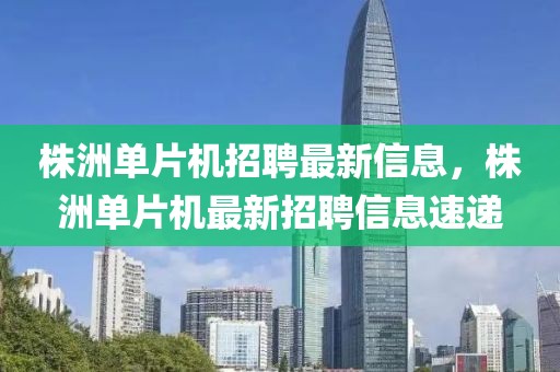 株洲單片機(jī)招聘最新信息，株洲單片機(jī)最新招聘信息速遞