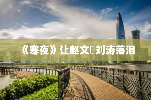 《寒夜》讓趙文瑄劉濤落淚
