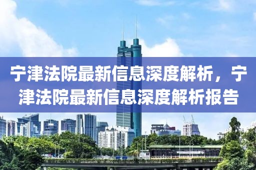 寧津法院最新信息深度解析，寧津法院最新信息深度解析報告