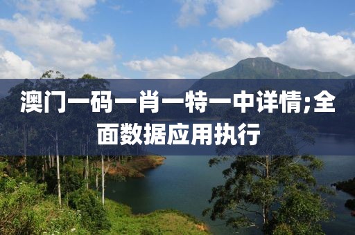 澳門一碼一肖一特一中詳情;全面數(shù)據(jù)應(yīng)用執(zhí)行
