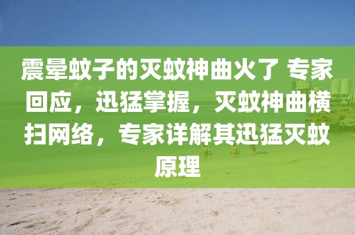 震暈蚊子的滅蚊神曲火了 專家回應(yīng)，迅猛掌握，滅蚊神曲橫掃網(wǎng)絡(luò)，專家詳解其迅猛滅蚊原理